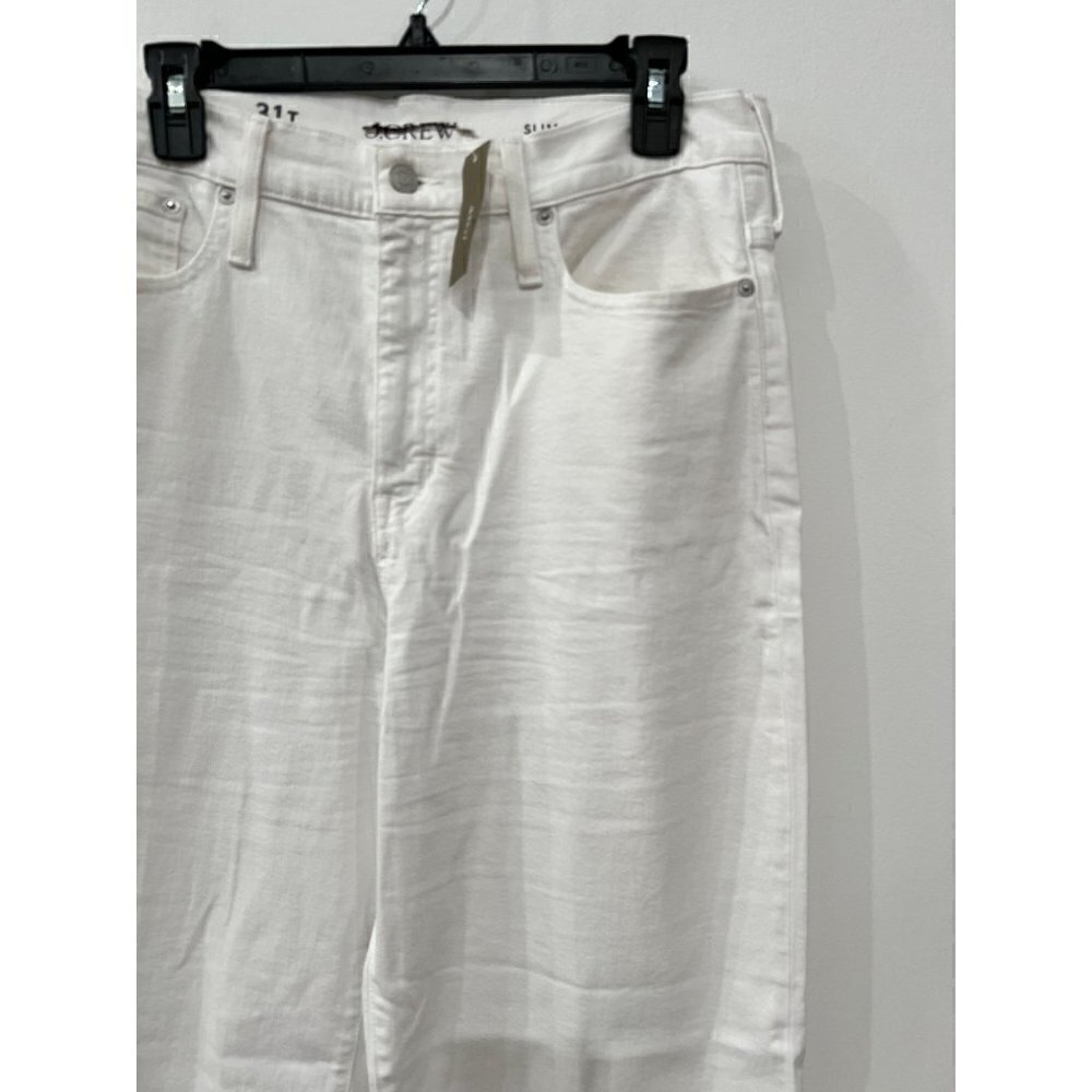 New J Crew Size T31 Slim wide-leg jean in white wash BP462 SU23 - Picture 13 of 14